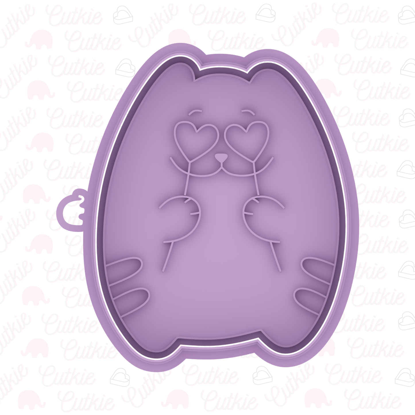 Gatito con corazones