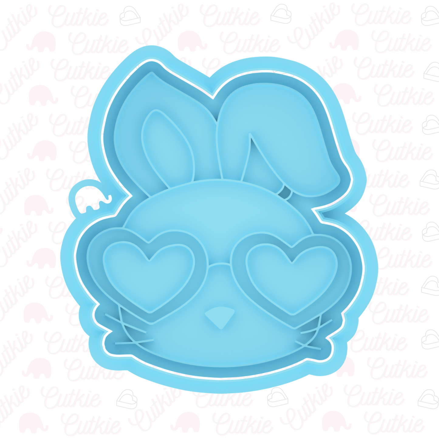 Conejito con lentes de corazón