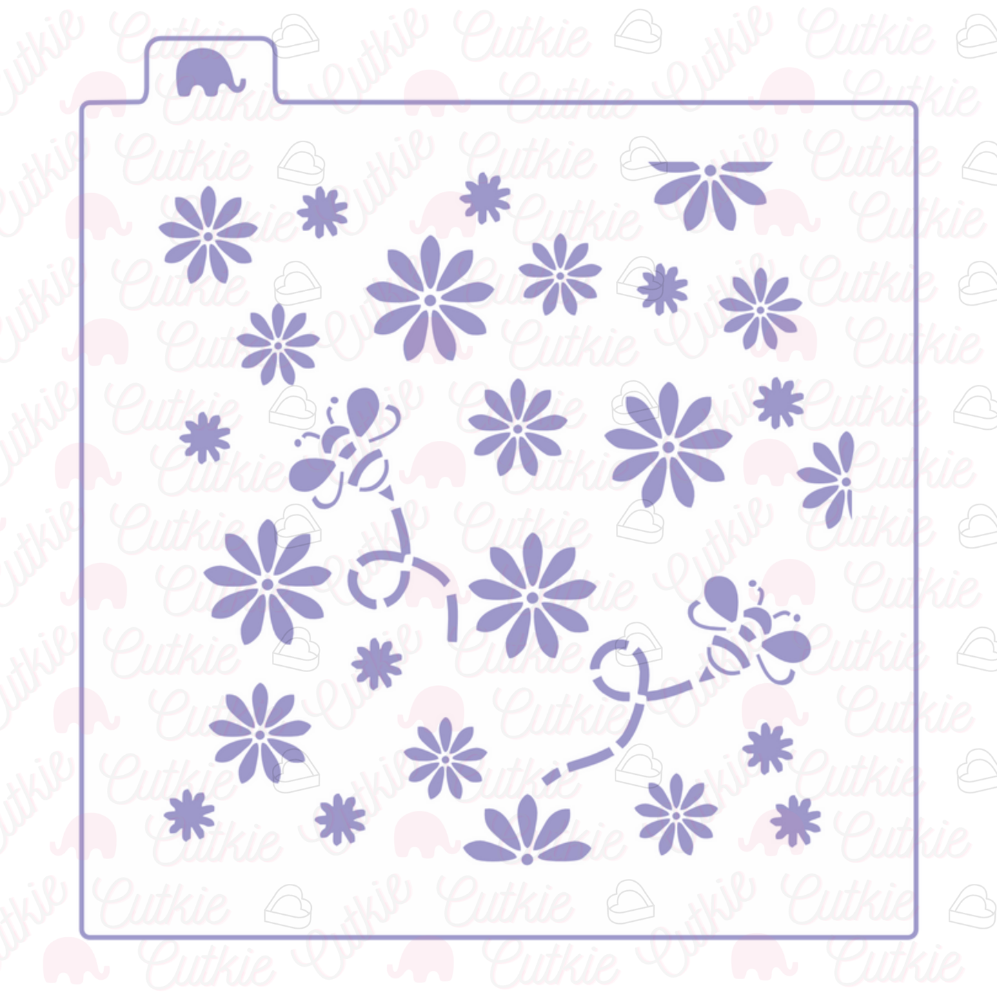 Abeja y flores