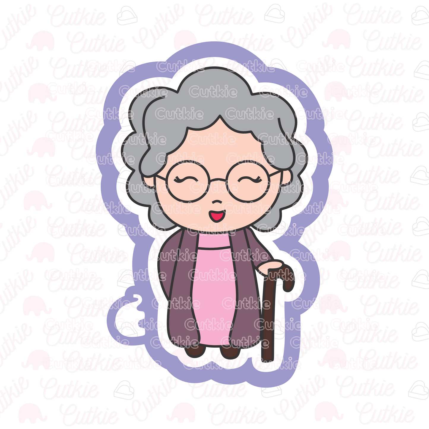 Abuelita con bastón