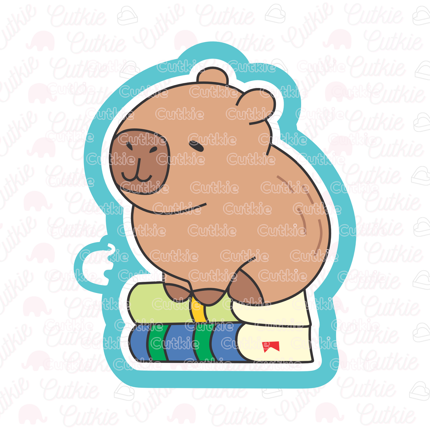 Capibara sobre libros
