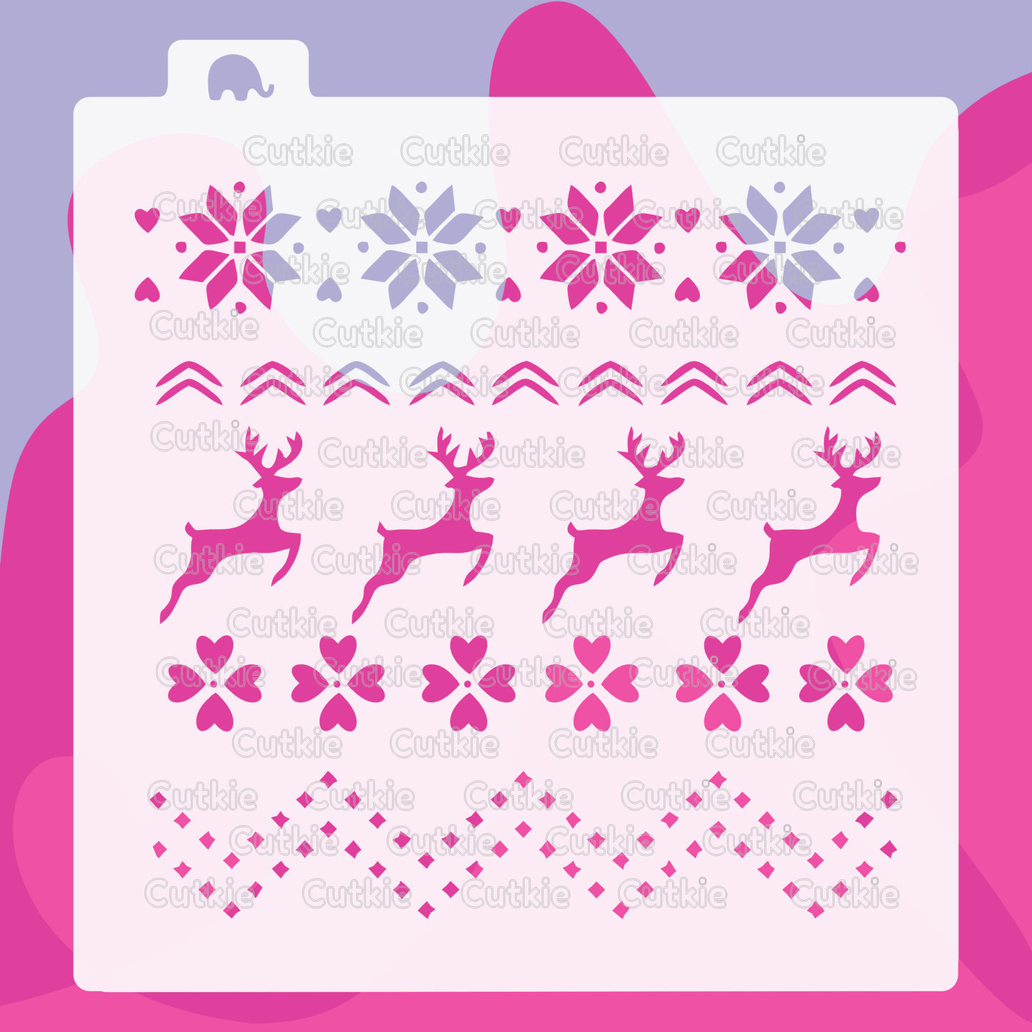 Plantilla renos navidad