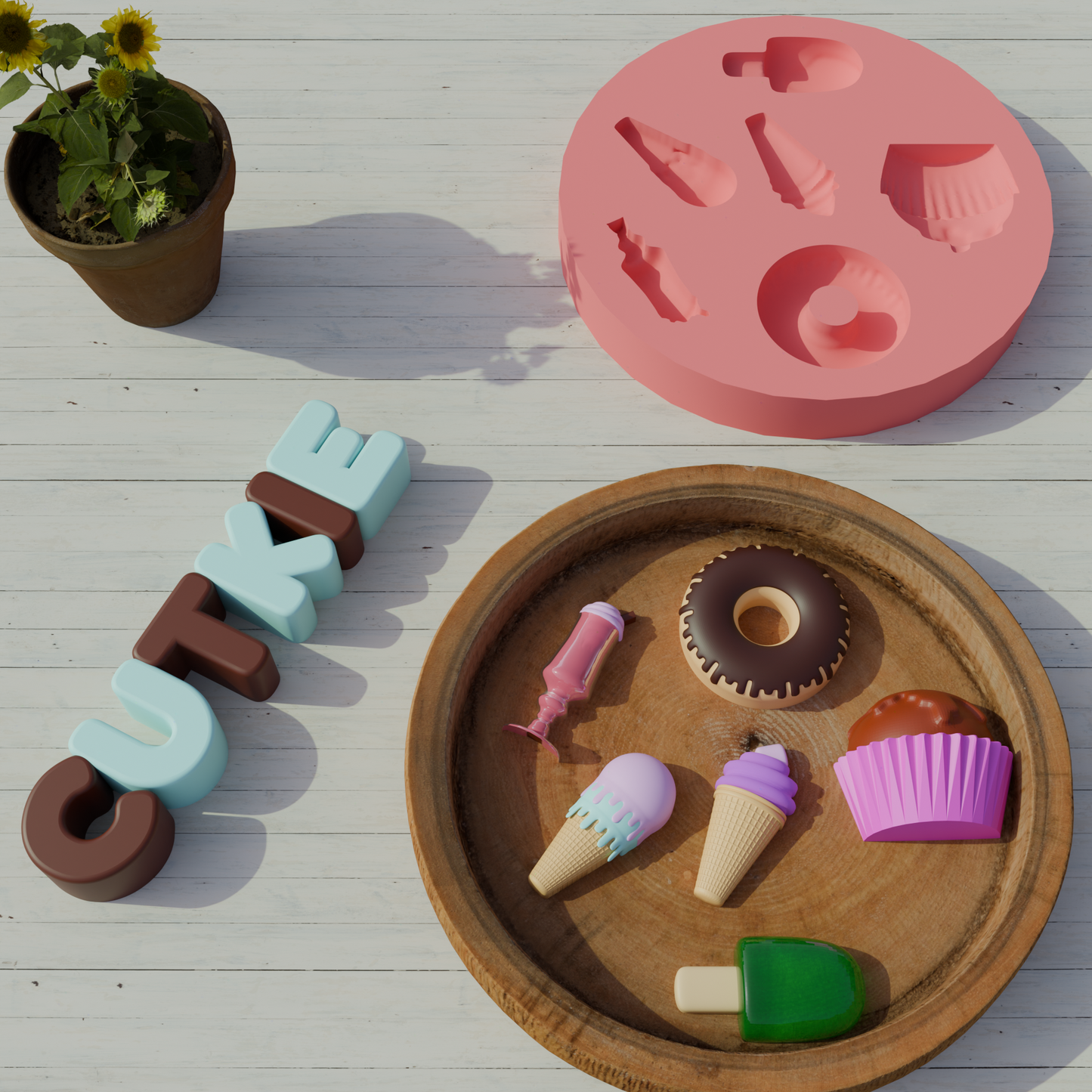 Molde de silicón para fondant Postres