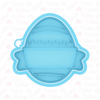 Huevo de pascua con banner