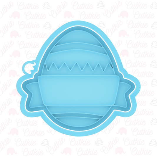 Huevo de pascua con banner