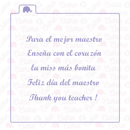 Dedicatorias para maestros