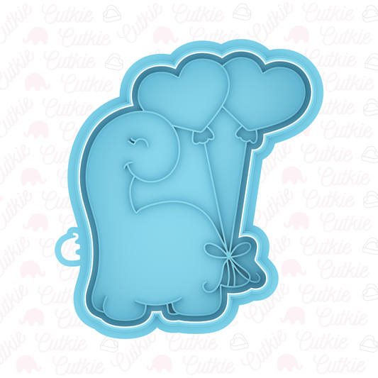 Dino con corazones