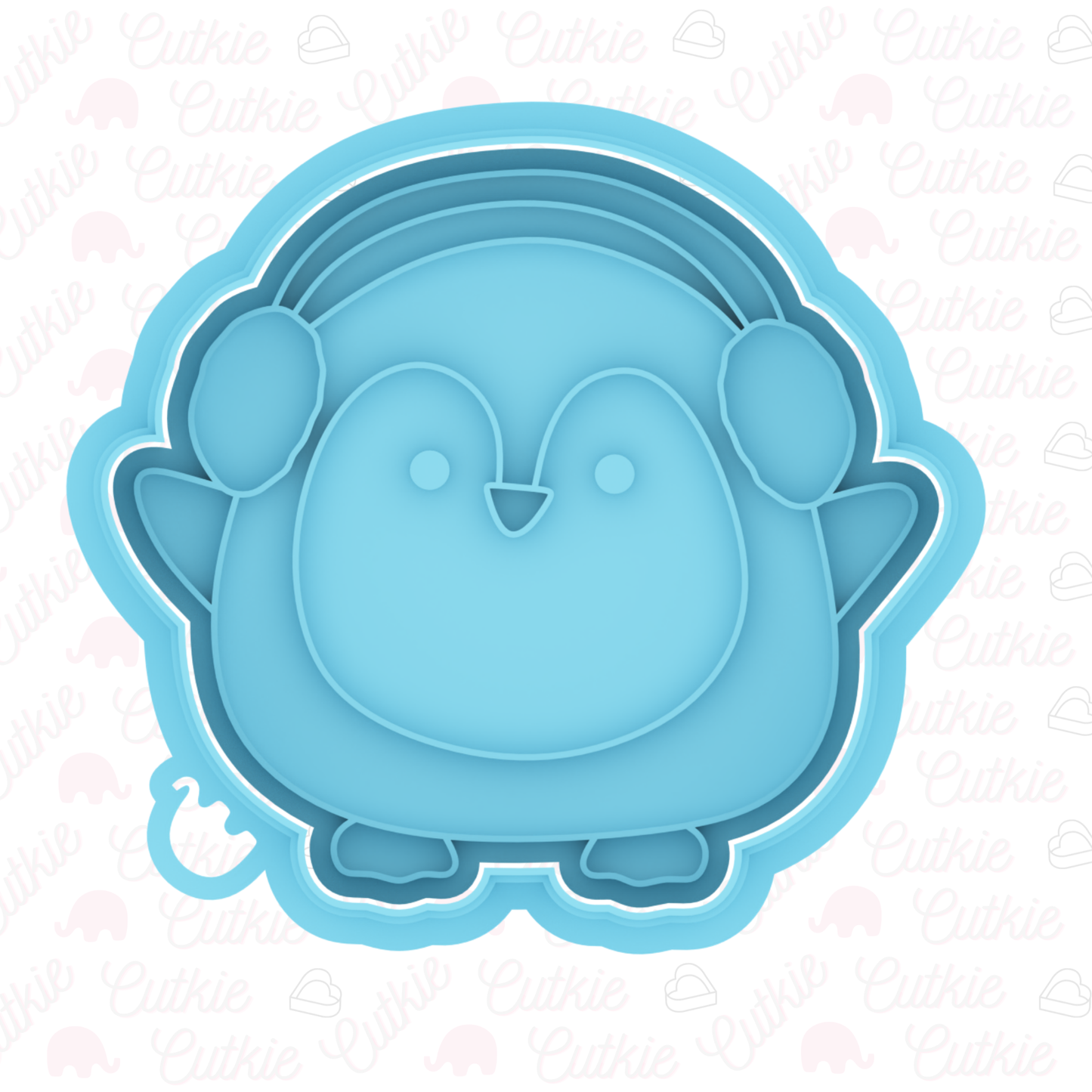 cortador de galleta de pingüino, cortador de galleta de navidad, cortadores de galletas de navidad