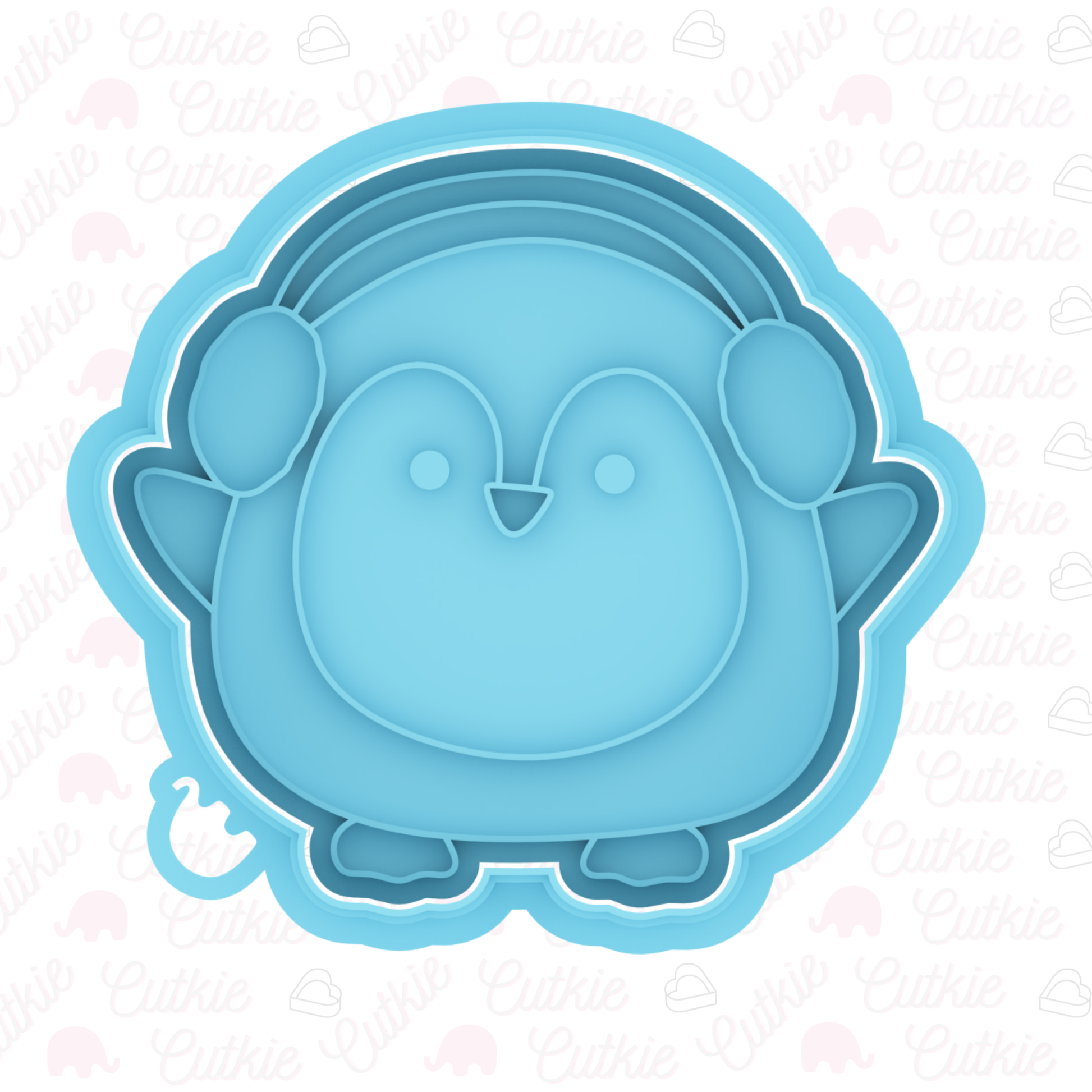 cortador de galleta de pingüino, cortador de galleta de navidad, cortadores de galletas de navidad