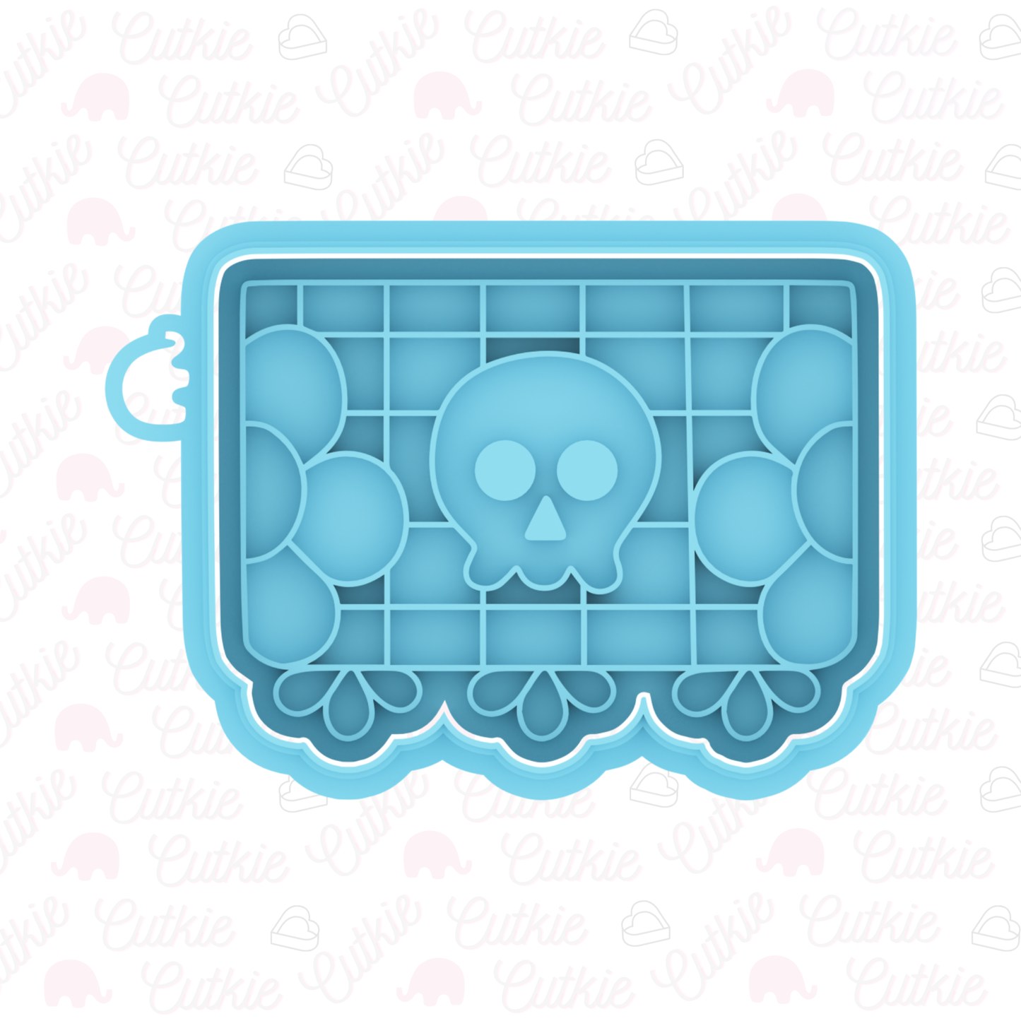 Papel picado con calavera