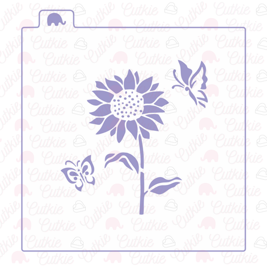 Flor y mariposas