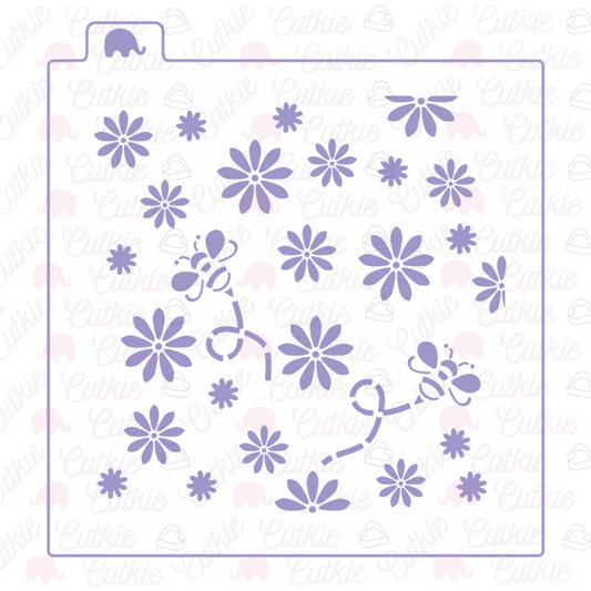 Abeja y flores