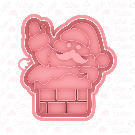 Santa Claus en la chimenea
