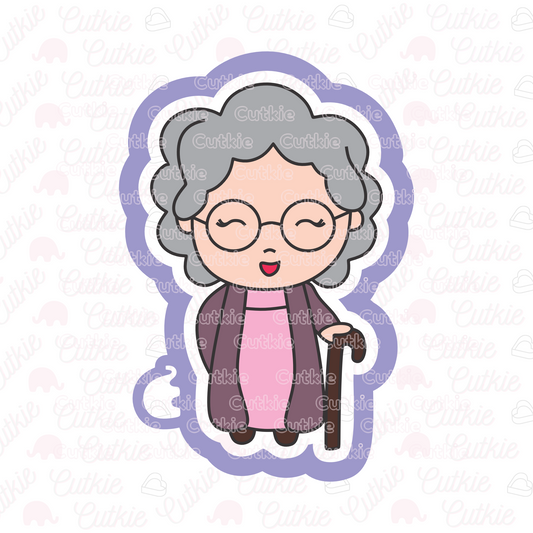 Abuelita con bastón