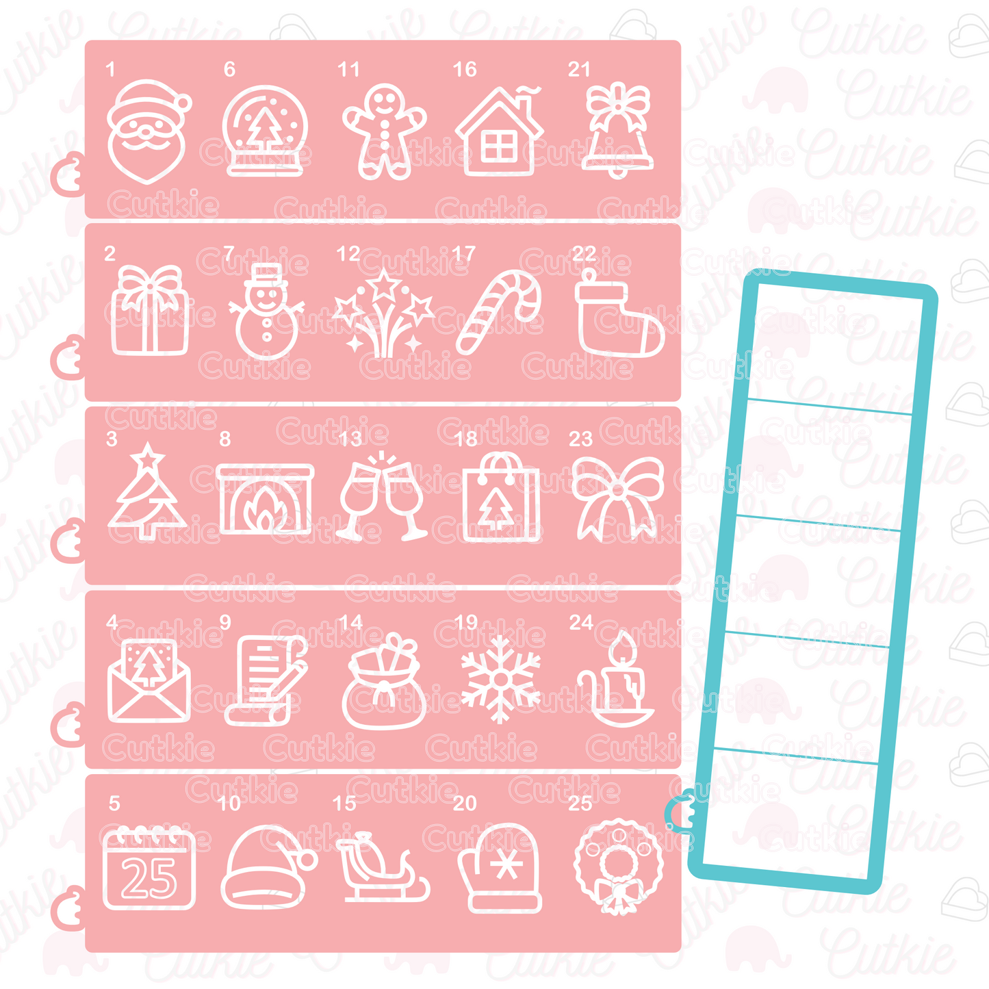 Calendario de adviento - Tablillas de acrilico