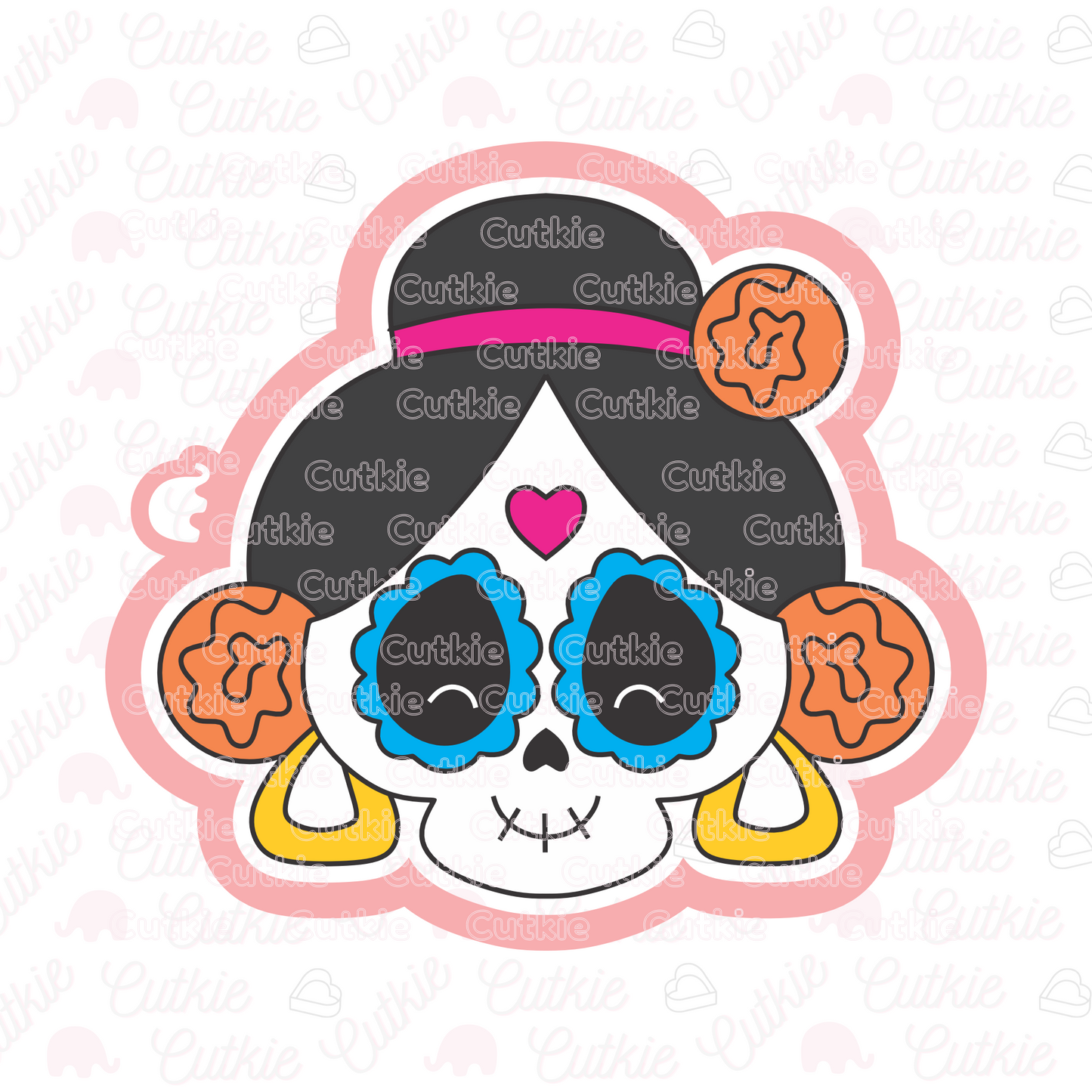 Carita de calavera niña