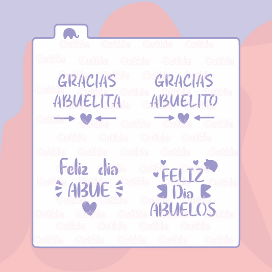 Feliz dia abue (Frases de 4.5 cm)