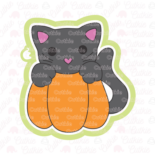 Gatito con calabaza