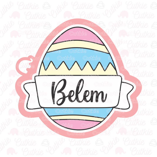Huevo de pascua con banner