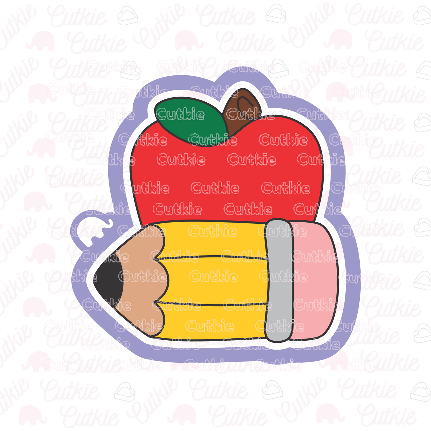 Lápiz con manzana