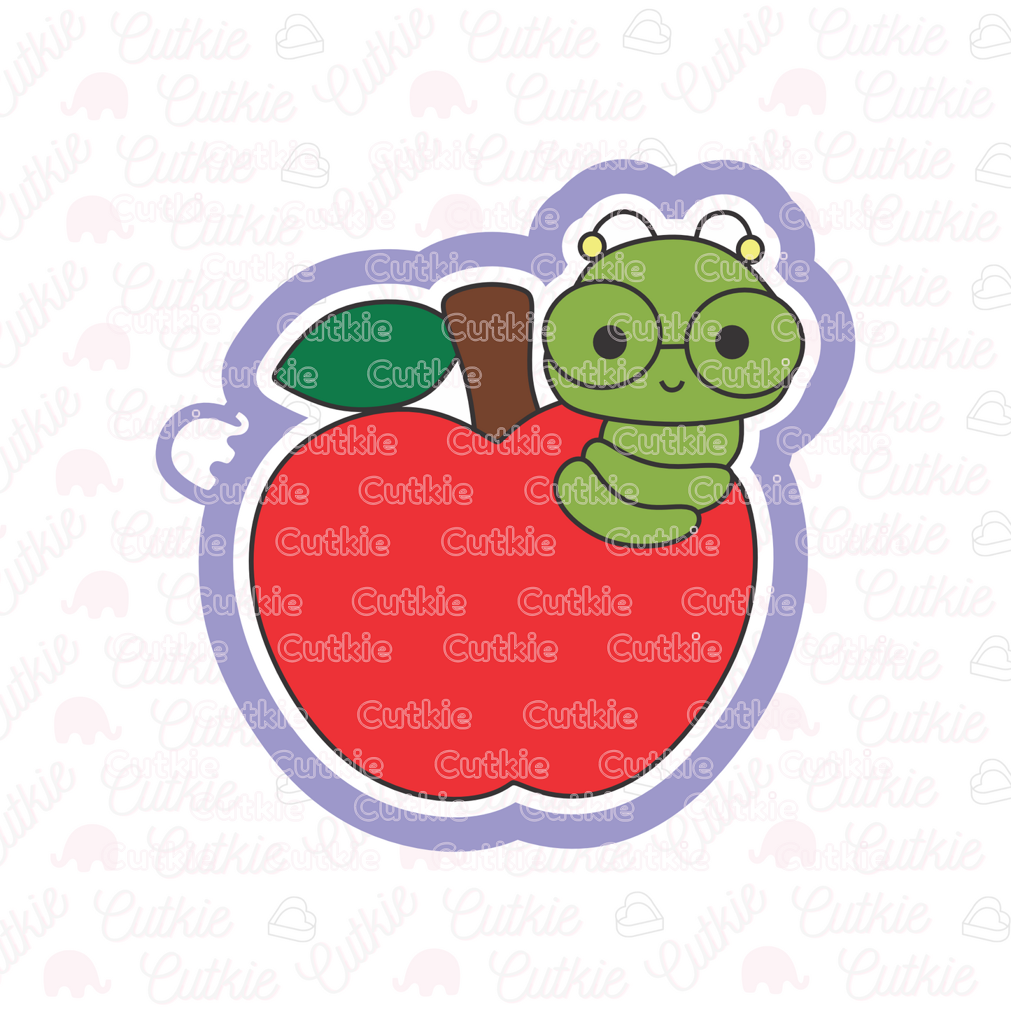 Manzana con gusanito