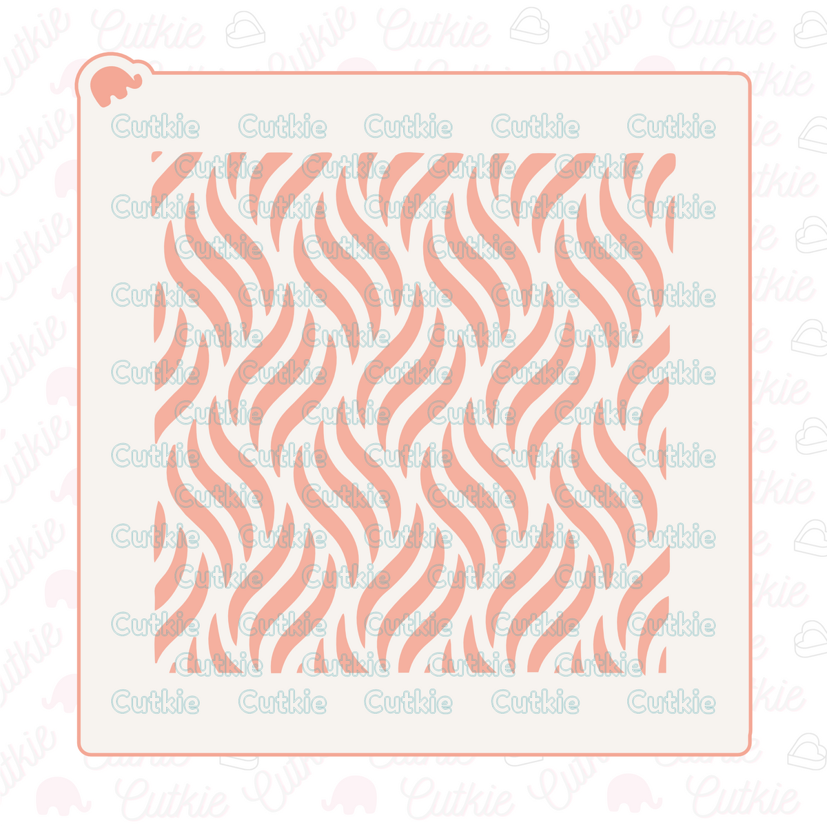 Plantilla de lineas onduladas