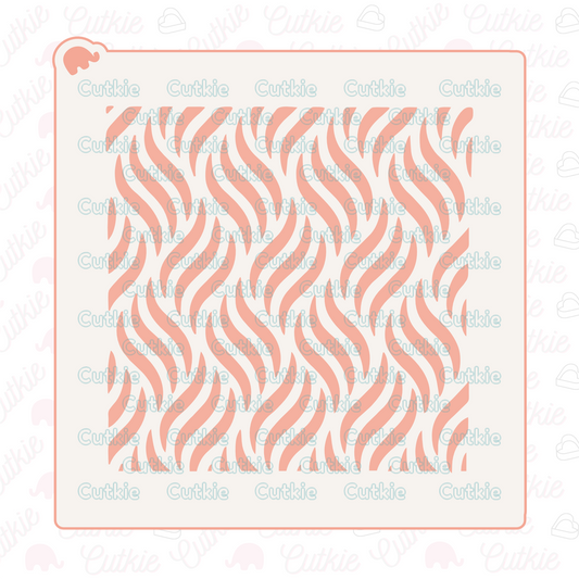 Plantilla de lineas onduladas