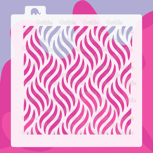 Plantilla de lineas onduladas