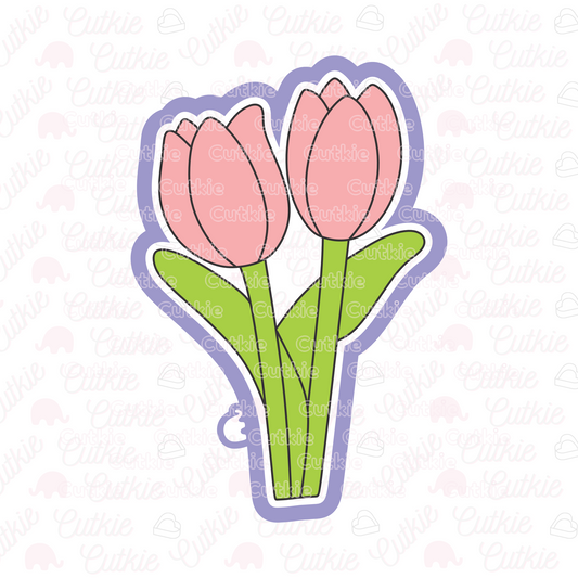 Flor ramito de tulipanes