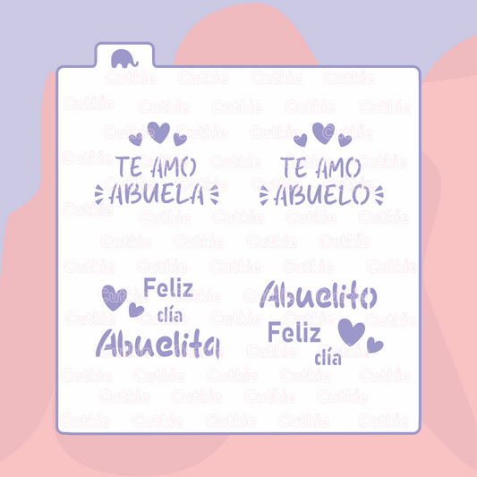 Te amo abuel@ (Frases de 4.5 cm)