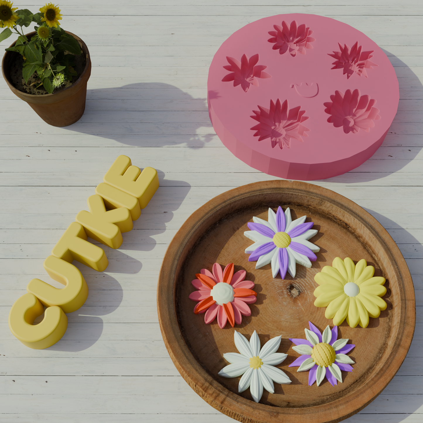 Molde de silicón para fondant Flores A